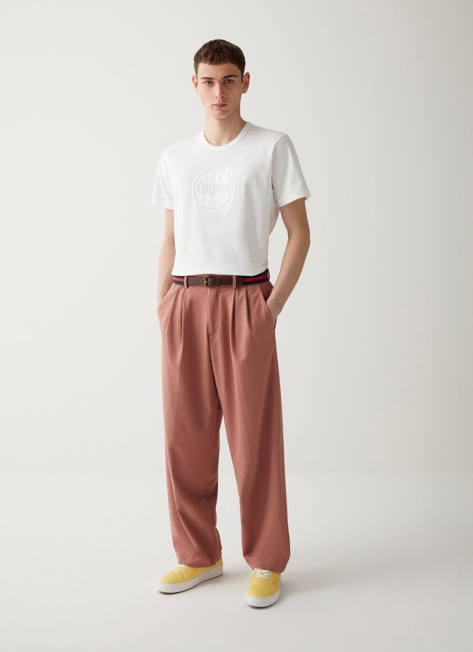 Cotton T-shirt with one-color print