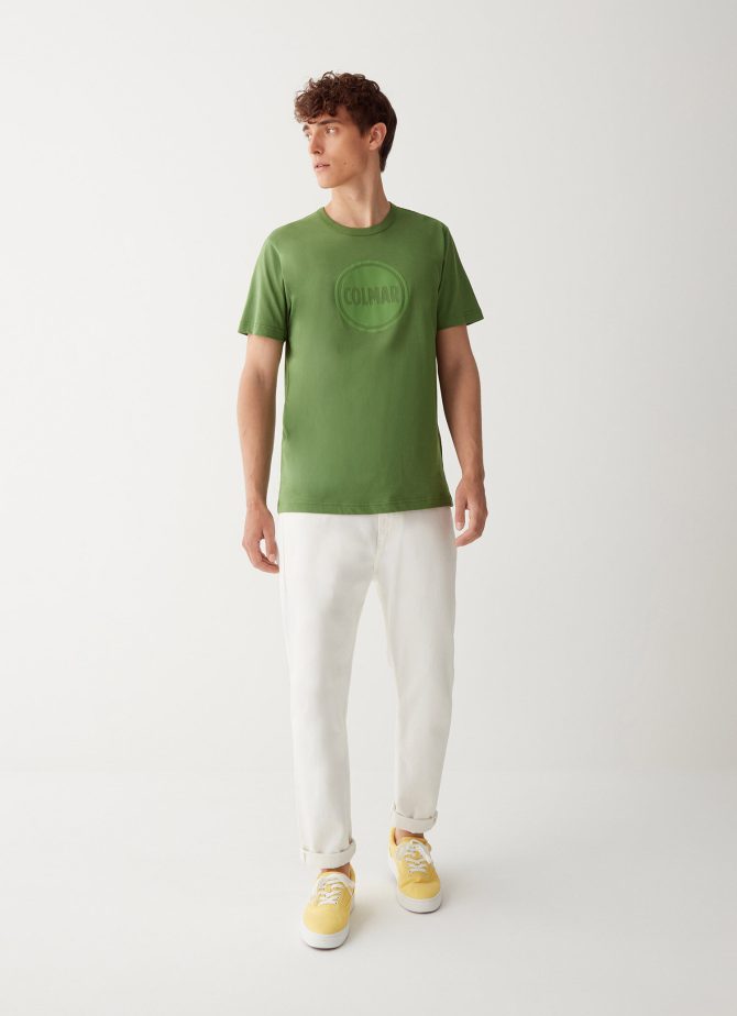 Cotton T-shirt with one-color print