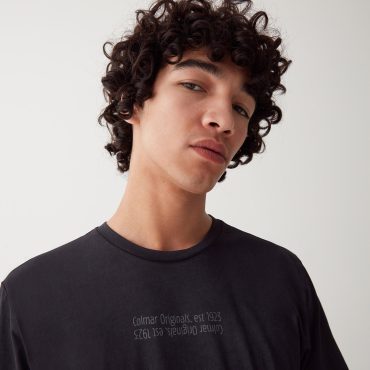 Cotton T-shirt with overdyed print