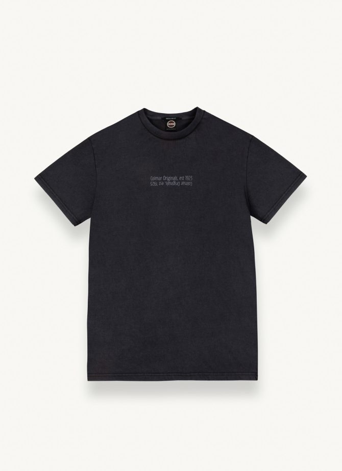 Cotton T-shirt with overdyed print - Image 4