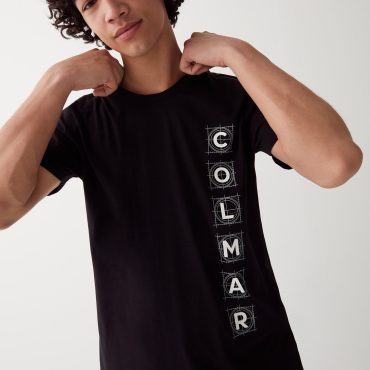 Cotton T-shirt with embossed logo