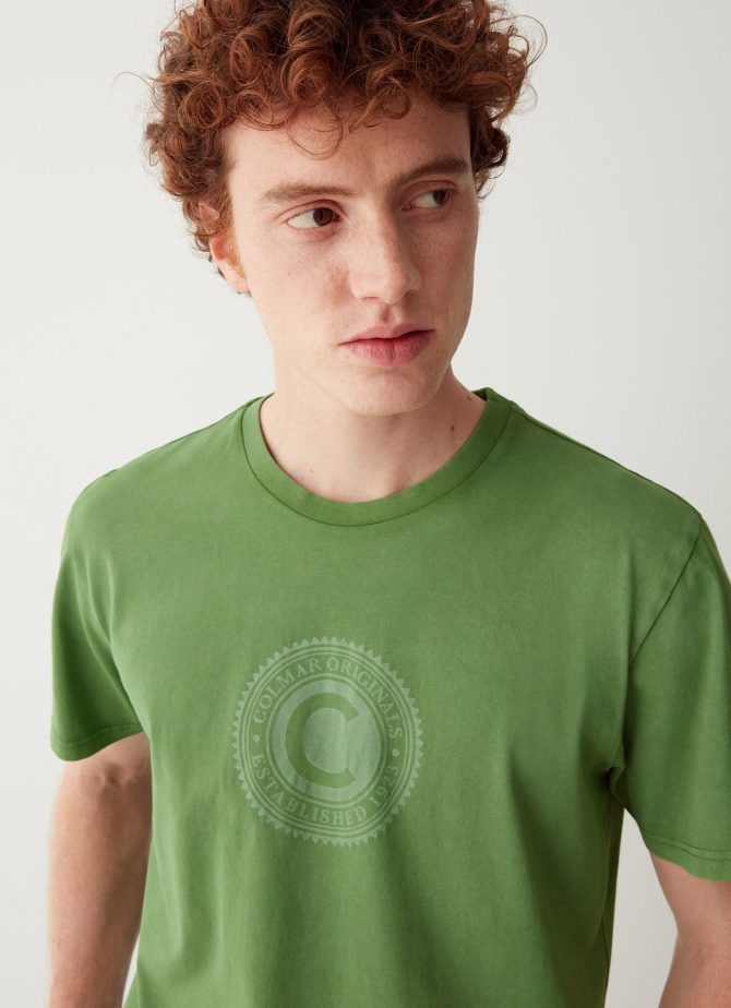 Used-effect T-shirt with chest print - Image 3
