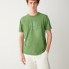Used-effect T-shirt with chest print