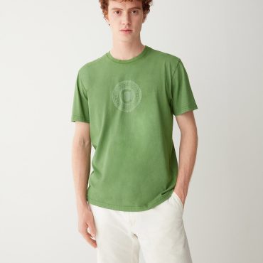 Used-effect T-shirt with chest print