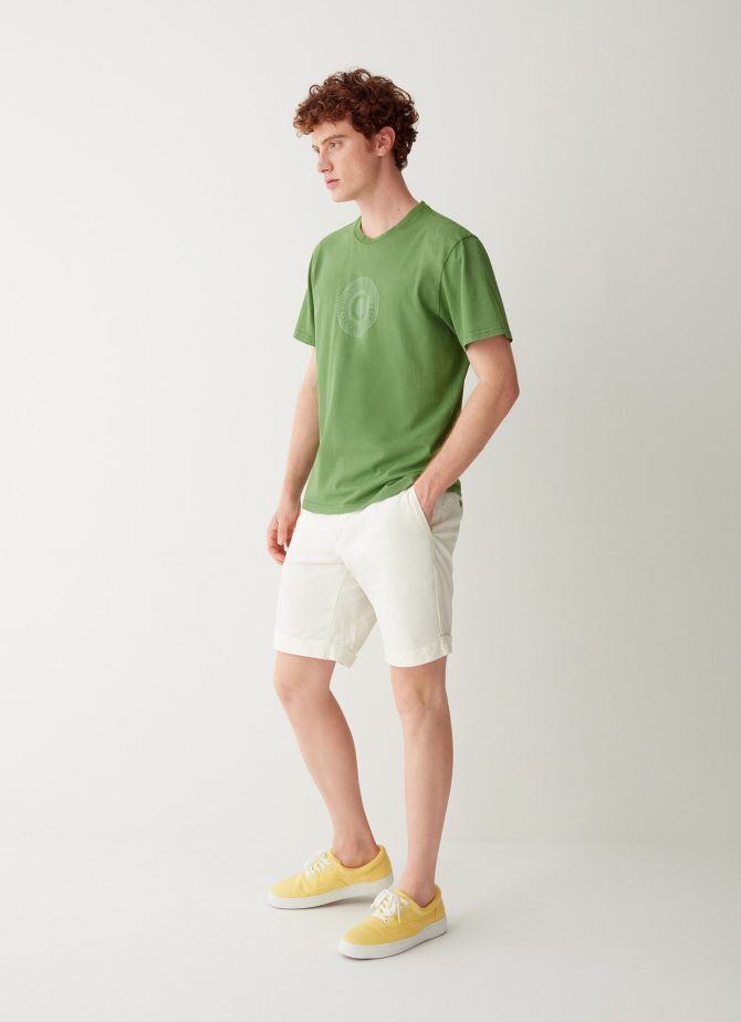 Used-effect T-shirt with chest print - Image 2
