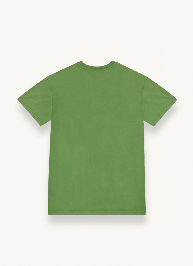 Used-effect T-shirt with chest print - Image 5