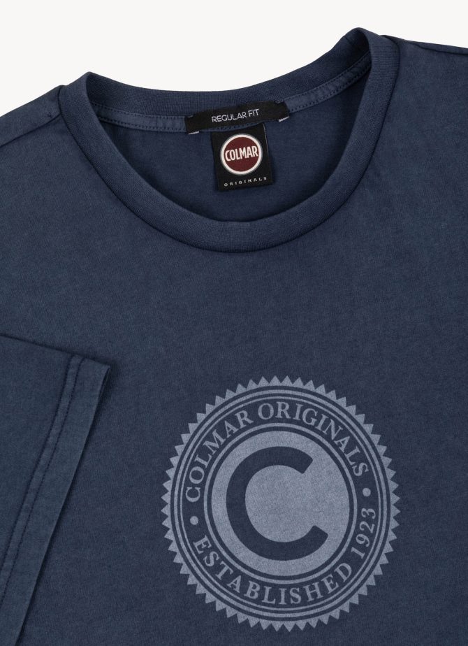 Used-effect T-shirt with chest print - Image 6