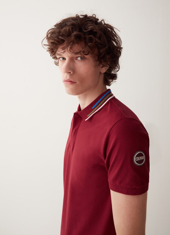 Stretch piqué polo shirt with slits - Image 3