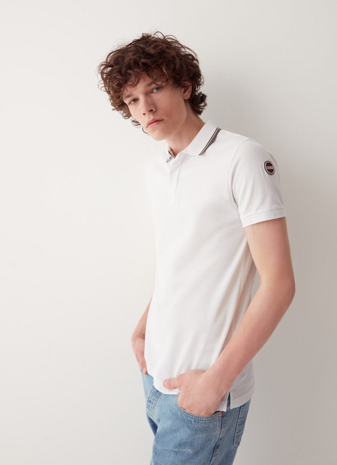 Piquet Polo shirt with print on rear collar - Image 3