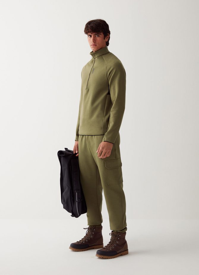 Half zip sweatshirt in stretch interlock - Image 3