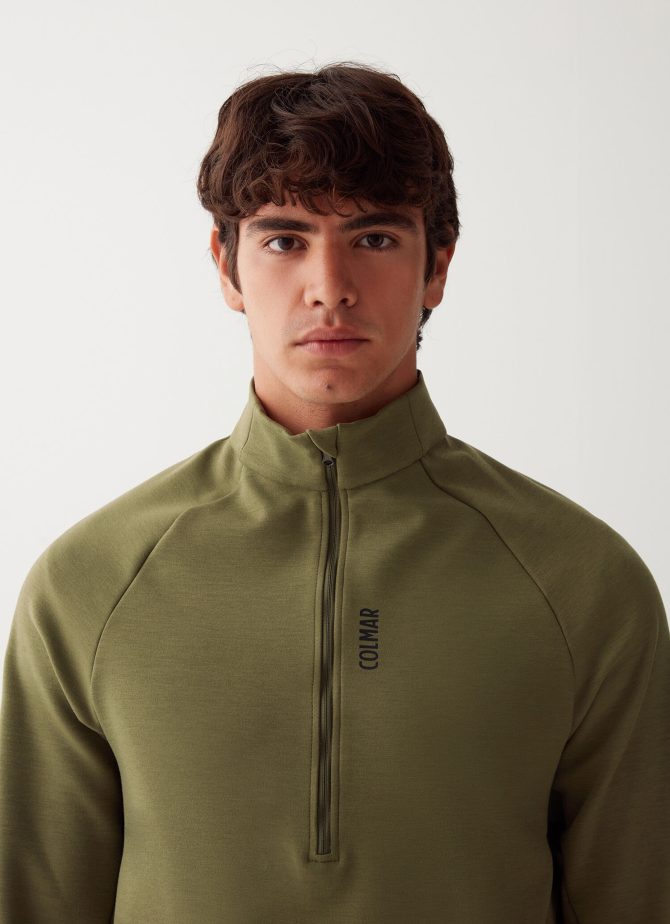 Half zip sweatshirt in stretch interlock - Image 2