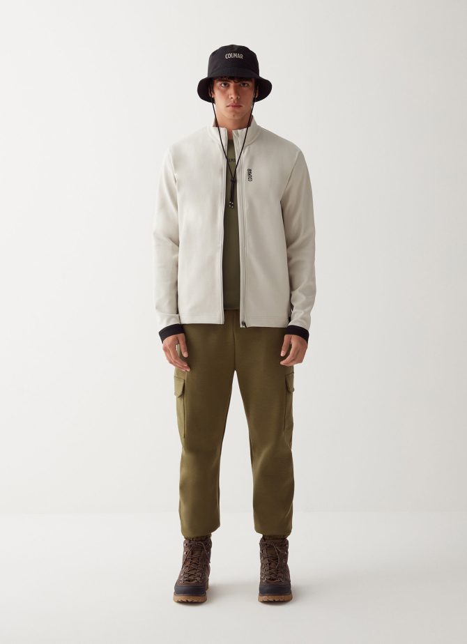 Full zip sweatshirt in stretch interlock