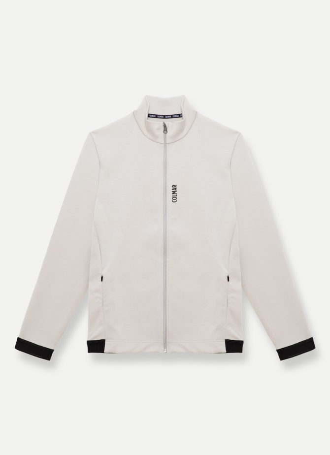 Full zip sweatshirt in stretch interlock - Image 4