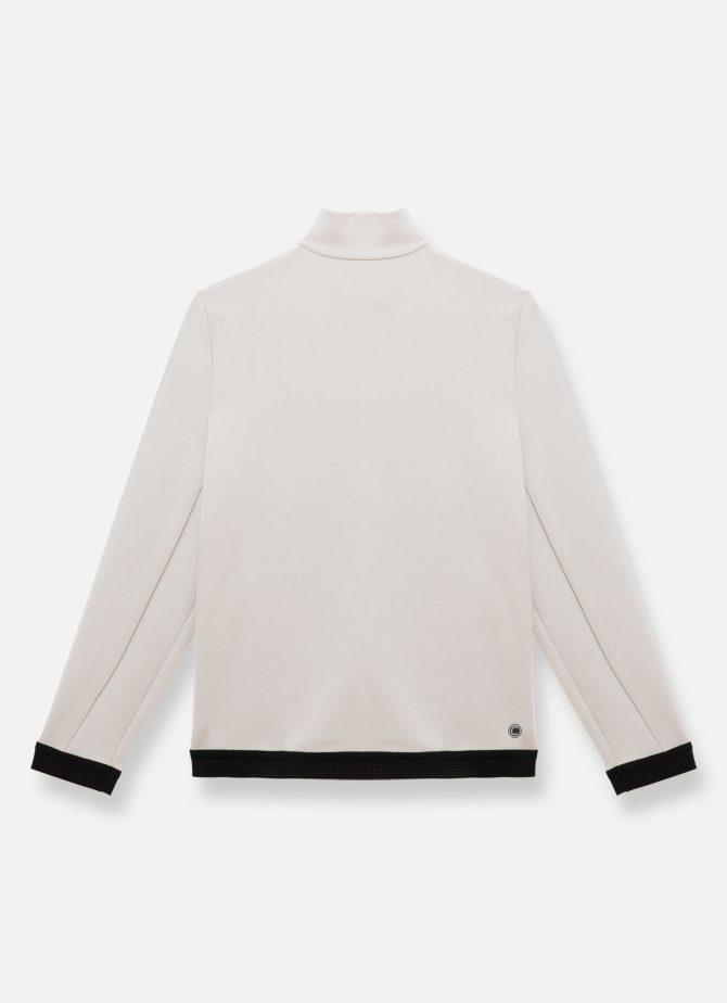 Full zip sweatshirt in stretch interlock - Image 5