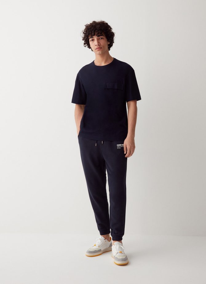 Trousers in soft fleece with 3D print