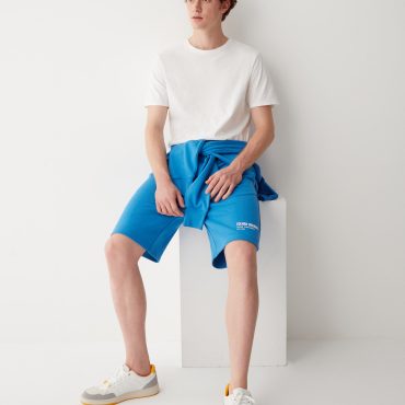 Bermuda shorts in soft fleece with 3D print