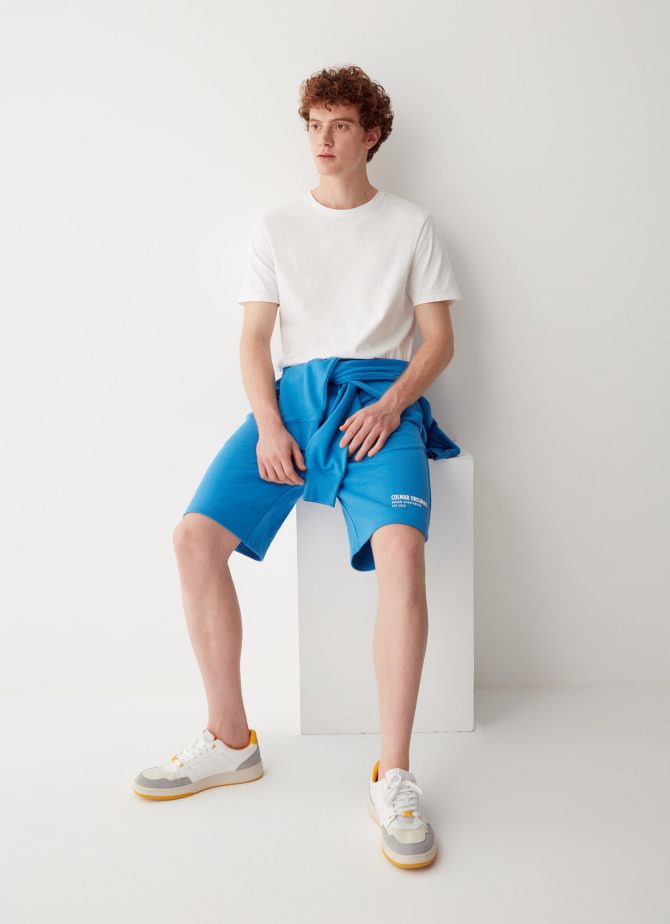 Bermuda shorts in soft fleece with 3D print