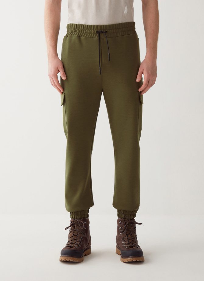 Stretch interlock cargo trousers - Image 3