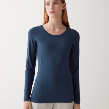 Long-sleeved T-shirt in stretch jersey