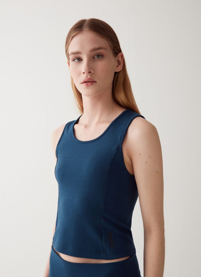 Sleeveless cropped T-shirt