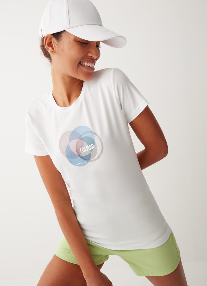 Stretch T-shirt with pastel print - Image 3