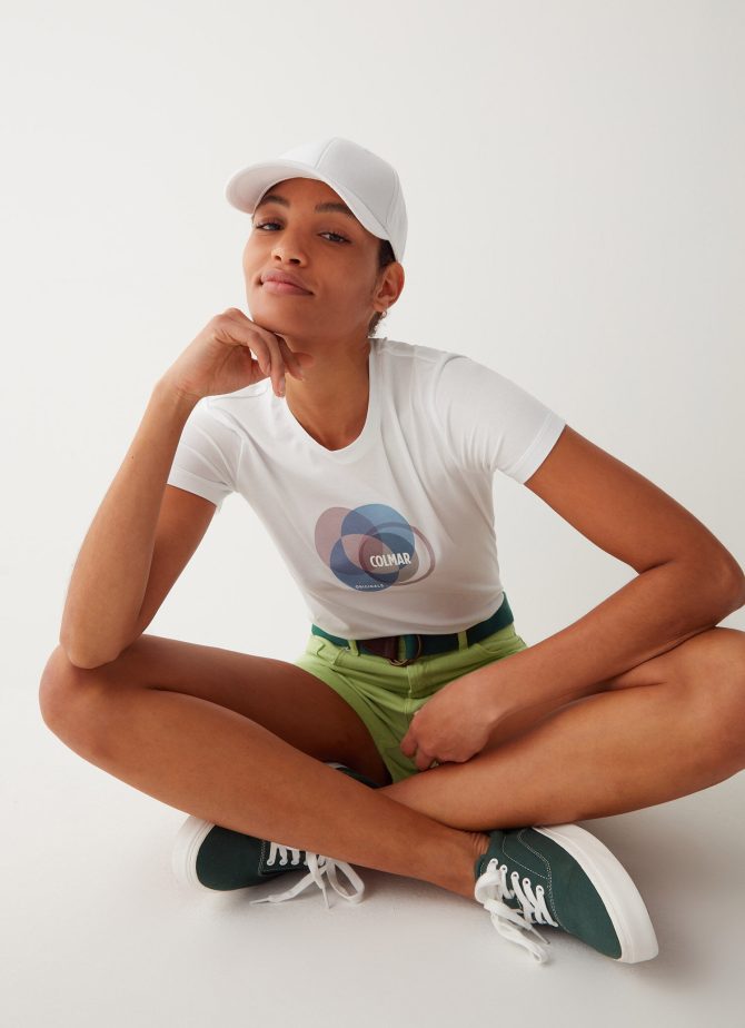 Stretch T-shirt with pastel print