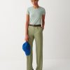 Stretch T-shirt with puff sleeves
