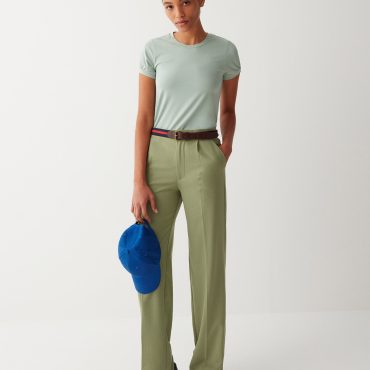 Stretch T-shirt with puff sleeves