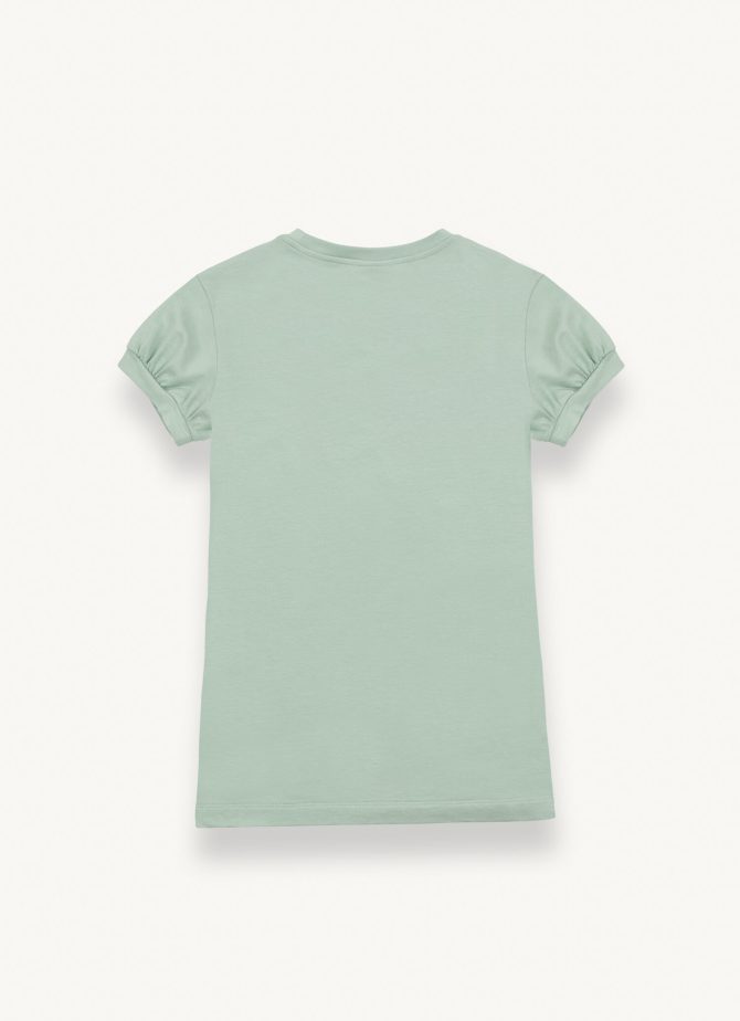 Stretch T-shirt with puff sleeves - Image 5