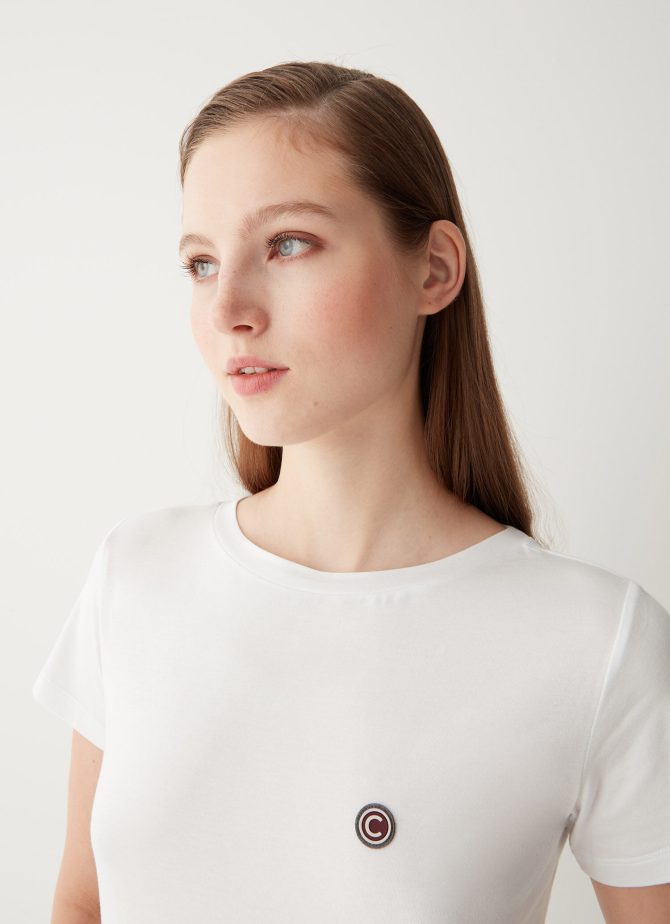 Stretch T-shirt with boat neckline - Image 3