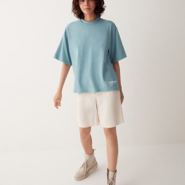 Maxi round neck modal jersey T-shirt