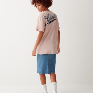 Varsity T-shirt with print on the back