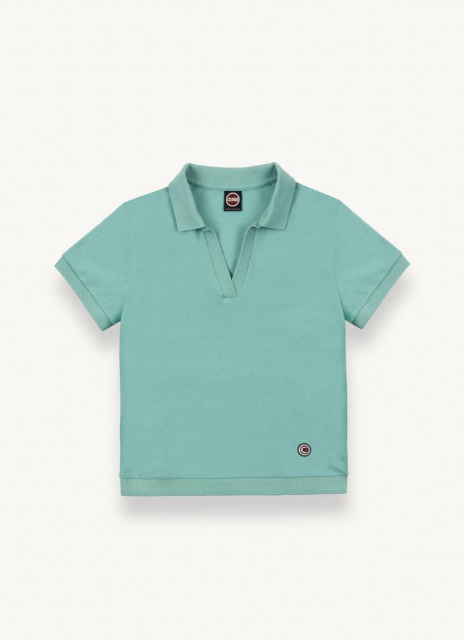 Buttonless stretch piquet polo shirt - Image 4