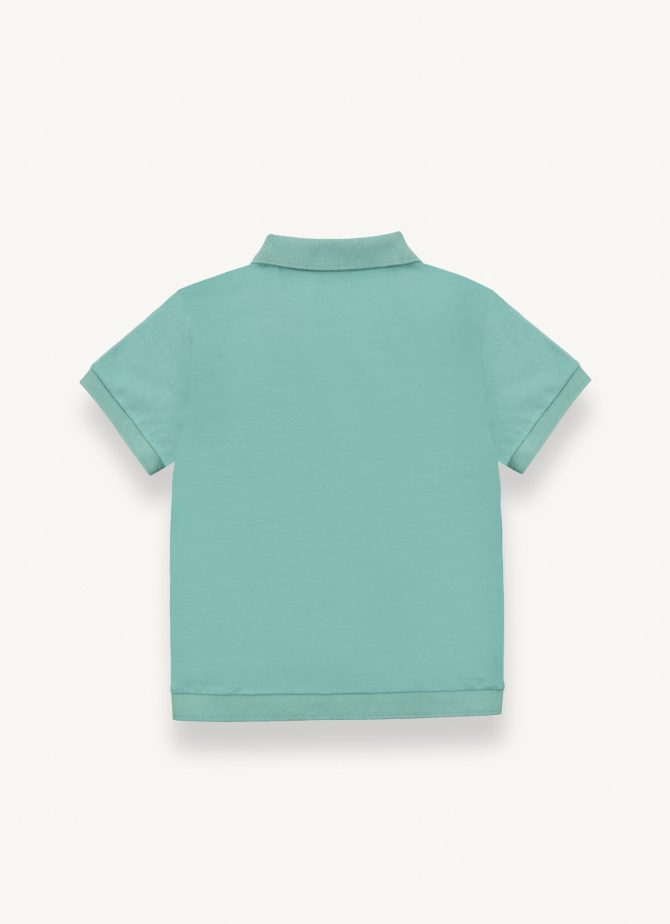 Buttonless stretch piquet polo shirt - Image 5
