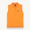 Sleeveless stretch piquet polo shirt - Image 4