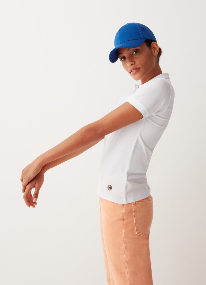 Piquet stretch Polo shirt with pleated collar - Image 2