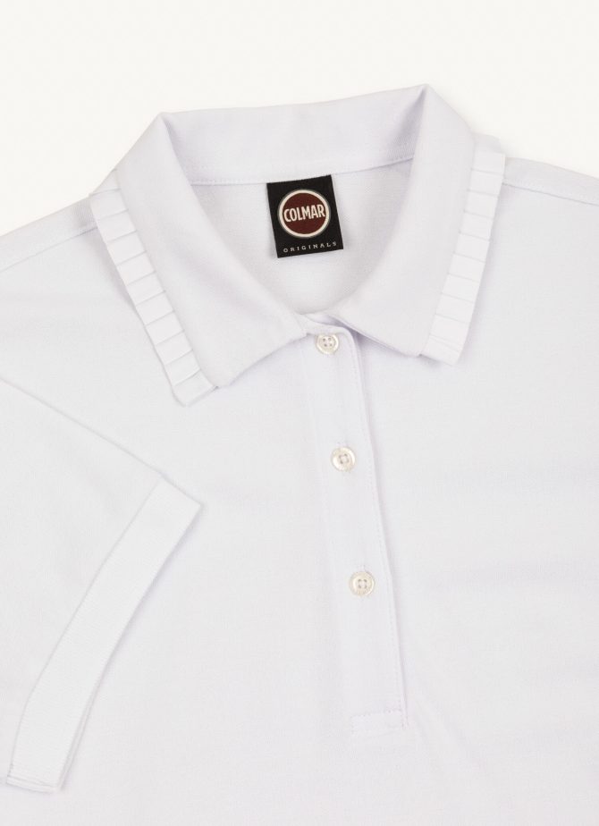 Piquet stretch Polo shirt with pleated collar - Image 6