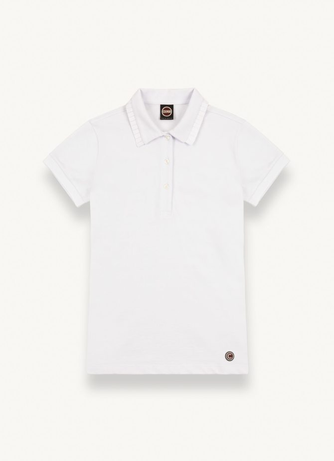Piquet stretch Polo shirt with pleated collar - Image 4