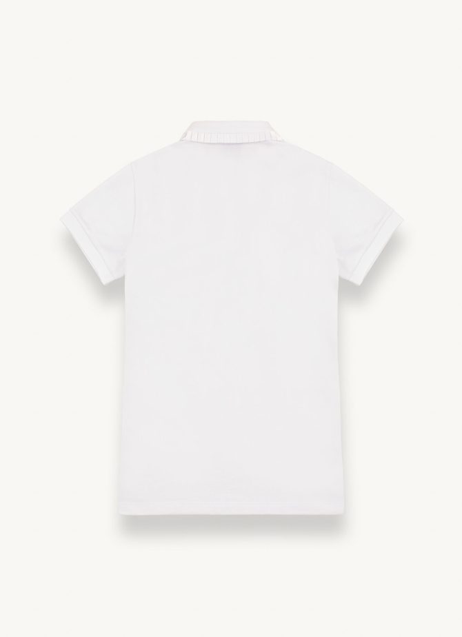 Piquet stretch Polo shirt with pleated collar - Image 5