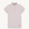 Slim polo shirt with pleated collar