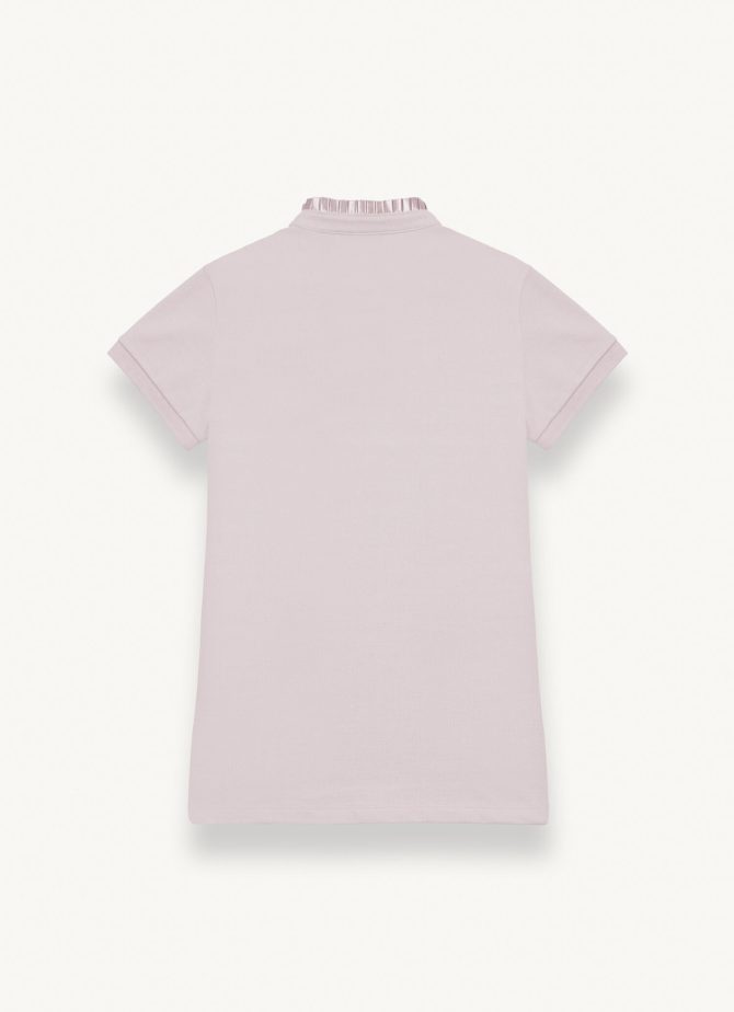 Slim polo shirt with pleated collar - Image 2