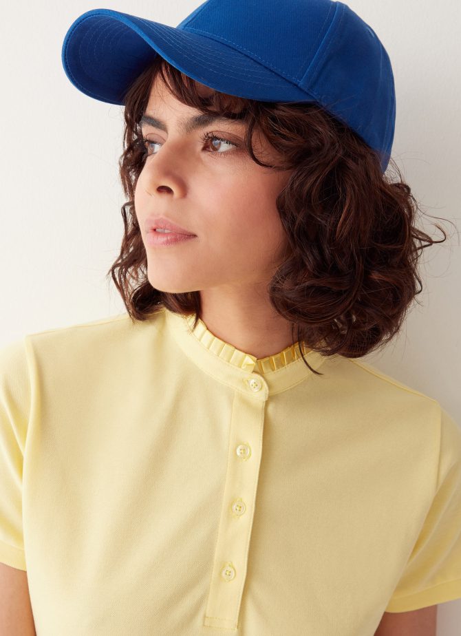 Slim polo shirt with pleated collar - Image 2