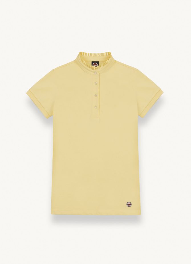 Slim polo shirt with pleated collar - Image 4