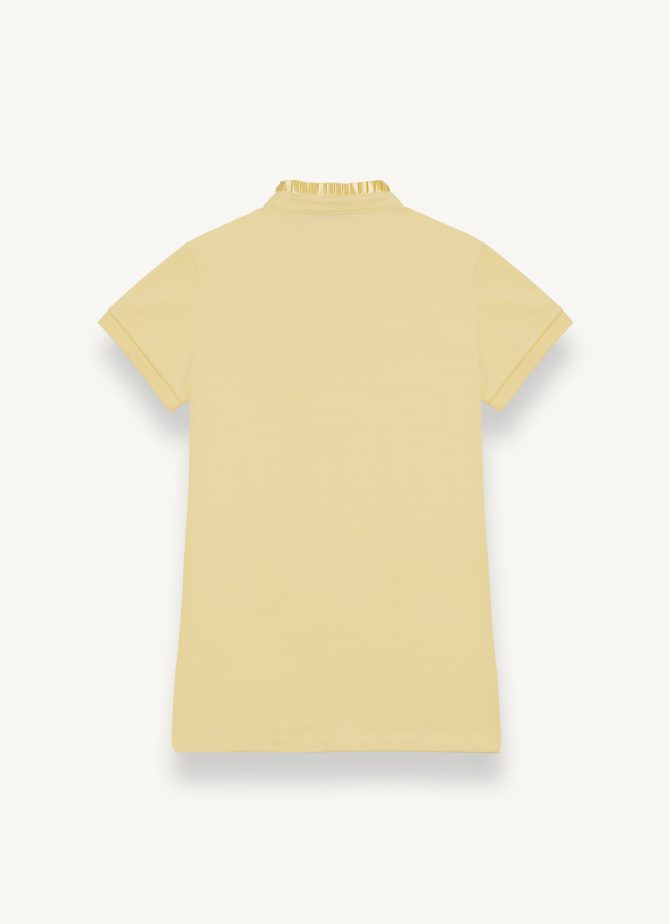 Slim polo shirt with pleated collar - Image 5