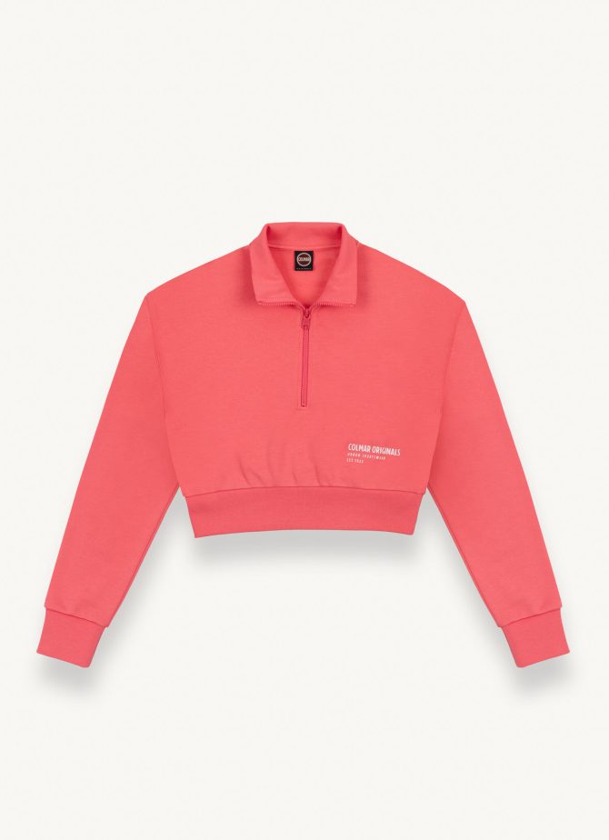 Cropped sweatshirt with ribbed details - Image 4