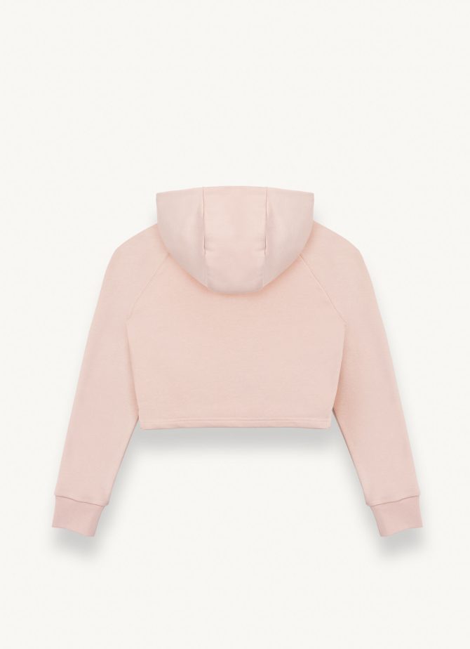 Short sweatshirt with hood and slits - Image 5