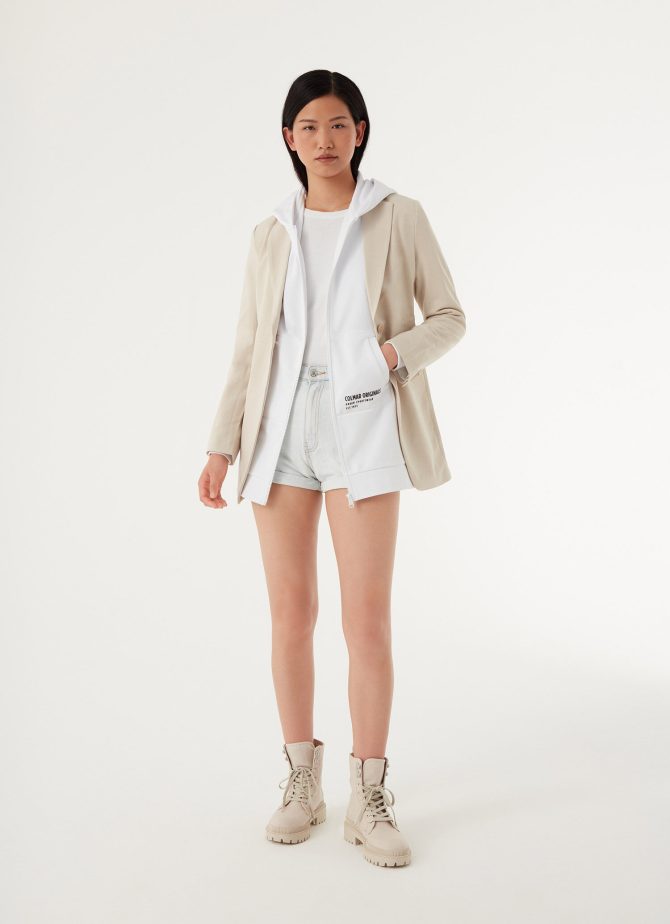 Full zip maxi sweatshirt with hood - Image 2