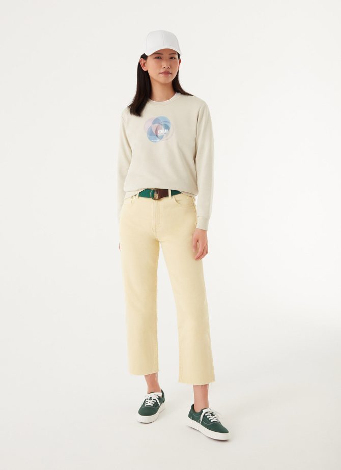 Crew neck sweatshirt with chest print - Image 2