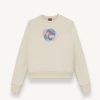Crew neck sweatshirt with chest print - Image 4