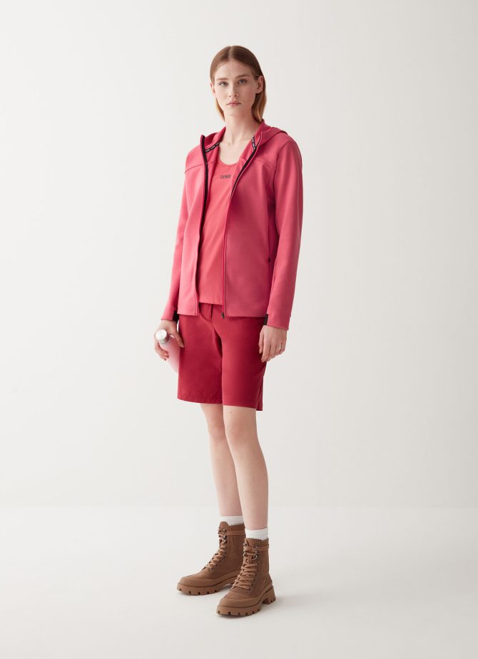 Stretch interlock hooded sweatshirt
